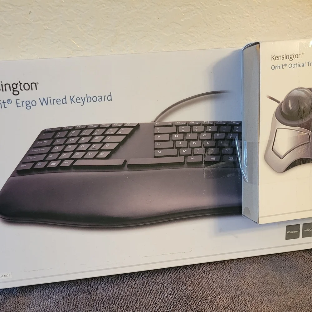 Kensington Keyboard + Trackball Bundle | Ergonomic Office Tech (Brand New)